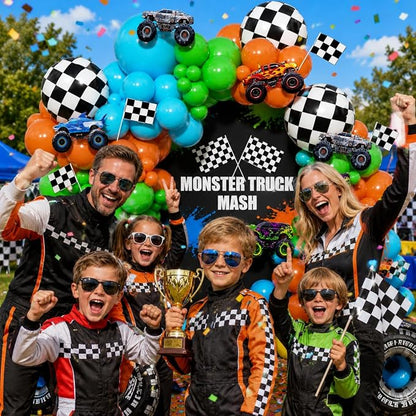 171Pcs Monster Truck Balloons Garland Arch Kit - Image 6