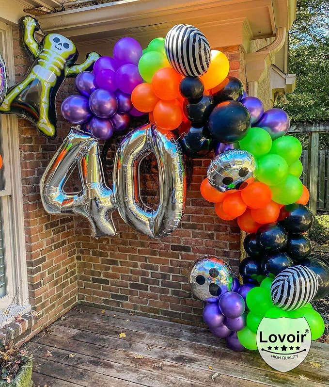 Silver 40 Number Balloons, 40 Inch Giant Number 40 Balloons Foil Mylar Helium - Image 3