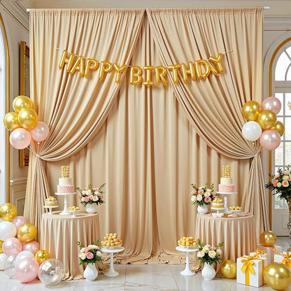 50ft×12ft Champagne Backdrop Curtain - Image 6