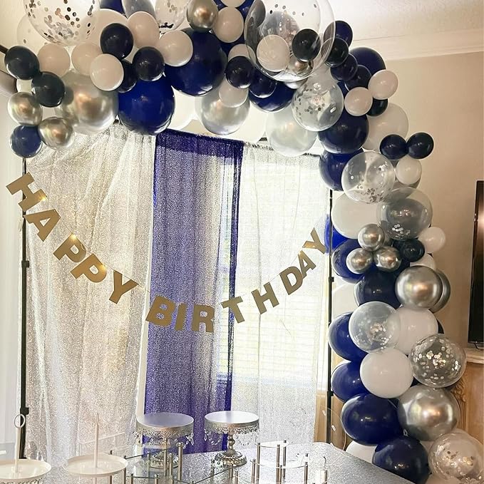 100 Pack 12 inch Navy Blue Latex Balloons - Image 5