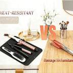 Heat Mat for Curling Iron, Oversize Silicone Resistant Mat for Hair Tools, Hot Pad for Hair Straightener, Flat Irons and Hot Hair Styling Tools Home Travel Gym Salon (15.7" x 11.8")