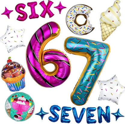 6 7 Birthday Decorations, 6 7 Balloons by Unknown