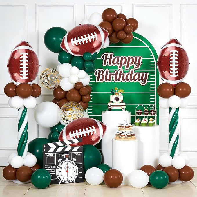 American Football Balloons 12pcs 20 inches Rugby Ball Balloon Football Party - Image 3