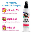 SoCozy Leave In Conditioner Spray (5.2 Fl Oz) Paraben-Free Detangler for Kids' Curly Hair, Deep Conditioner & Tangle-Free Curls, Gentle & Nourishing with Keratin, Vitamin B5, Olive Oil & Jojoba Oil