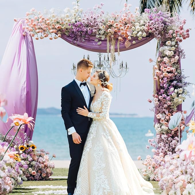 Asee'm 6.6FTx6.6FT White Wedding Arch Backdrop Stand Square Metal | Rectangular - Image 5