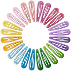 24 PCS 2.36 In Metal Snap Hair Barrettes For Women Water Drop Shape Hair Clips For Thick Thin Fine Hair,Bright Multiple Colors
