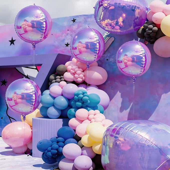 6Pcs Iridescent Purple Balloons - Image 4
