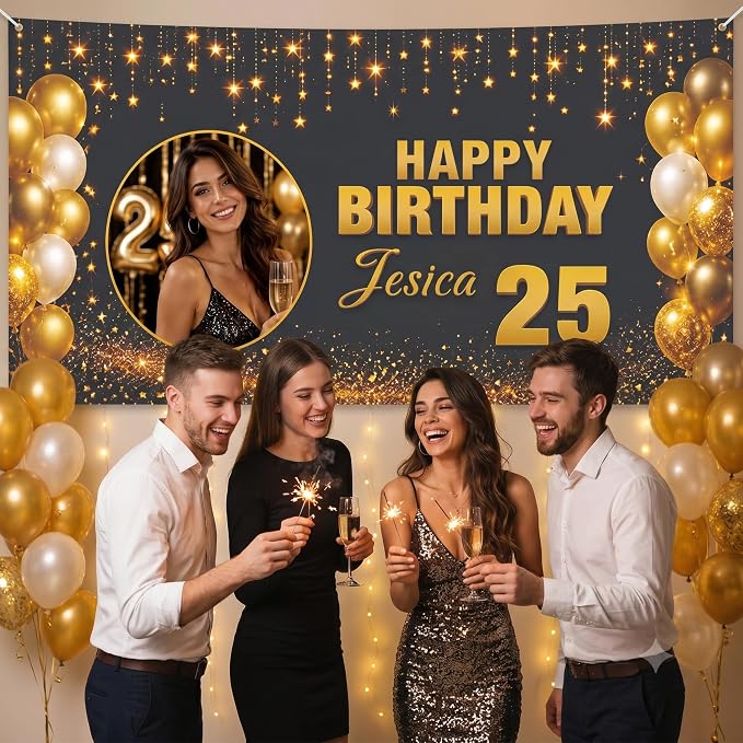 Personalized Happy Birthday Banner - Image 3