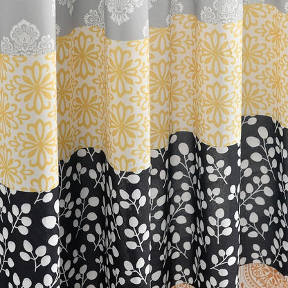 Lush Decor Bohemian Stripe Window Curtain Panels, Pair 52" W x 84" L Yellow & - Image 3