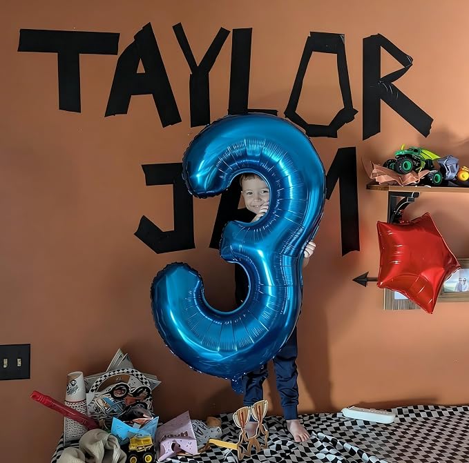 Numbers 27 Balloon 40Inch Blue Balloons - Image 2