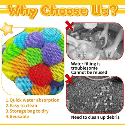 120 Pcs Reusable Water Balls, Soft Soaker Splash Balloons - Image 4
