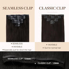 GOO GOO Clip in Hair Extensions Real Human Hair, Remy Human Hair Extensions Clip ins for Women, Natural Human Hair, 20inch 110g 7Pcs, 2 Dark Brown