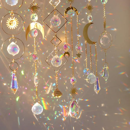 6Pieces Colorful Crystals Suncatcher Hanging Sun Catcher - Image 6