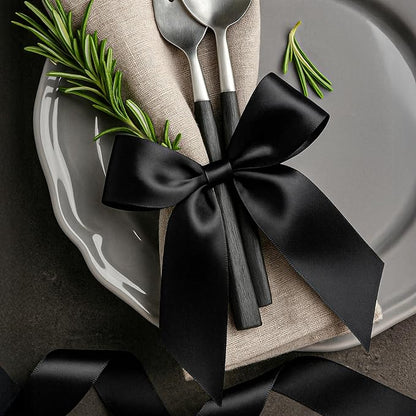 30Yards 1 1/2In Black Satin Ribbon - Image 6