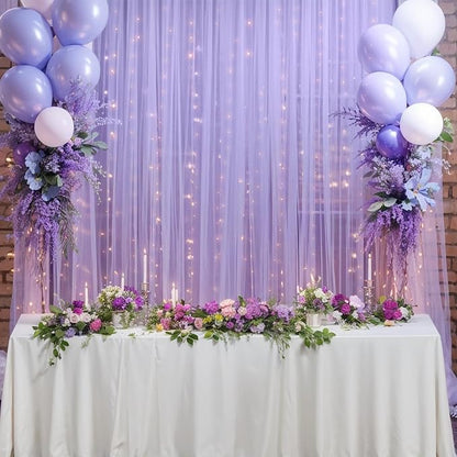 10x10ft Purple Tulle Backdrop Curtain - Image 9