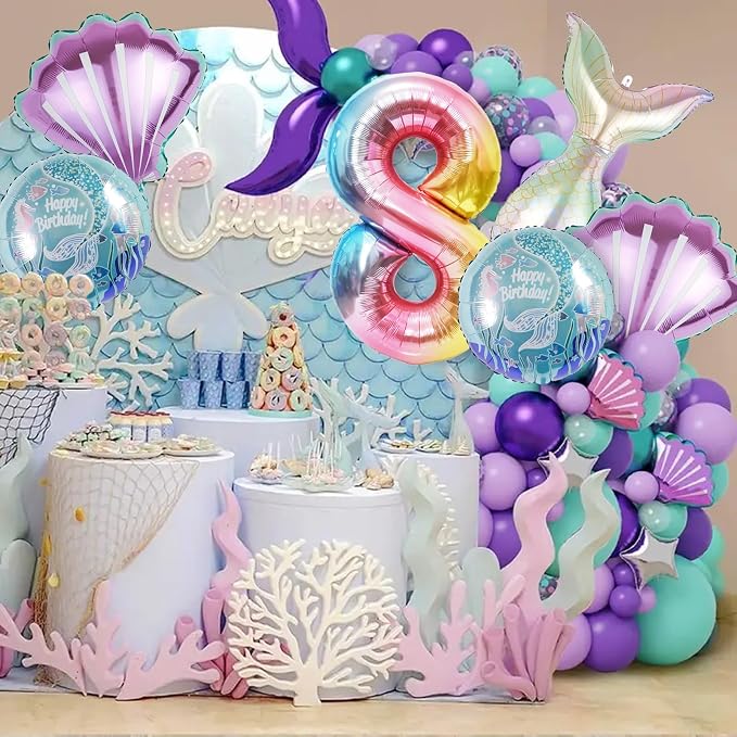 Mermaid Birthday Decorations Mermaid Balloons - Image 4