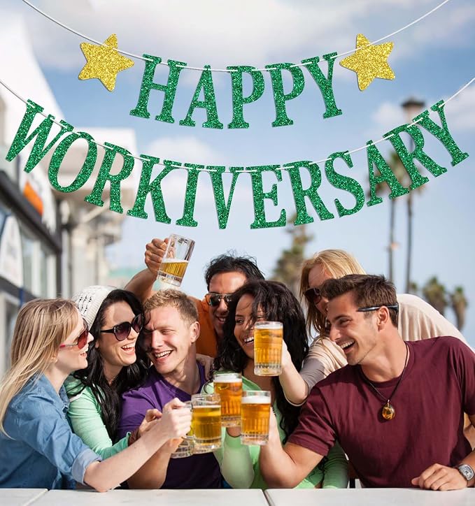 Happy Workiversary Banner, Work Anniversary Decorations, Work Officer Party - Image 3