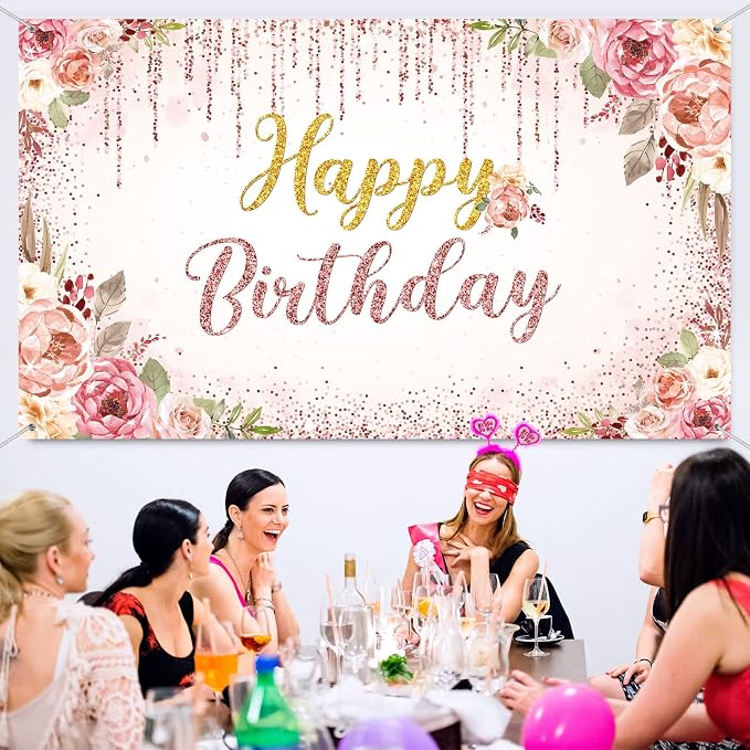 Happy Birthday Backdrop Decorations - Image 5