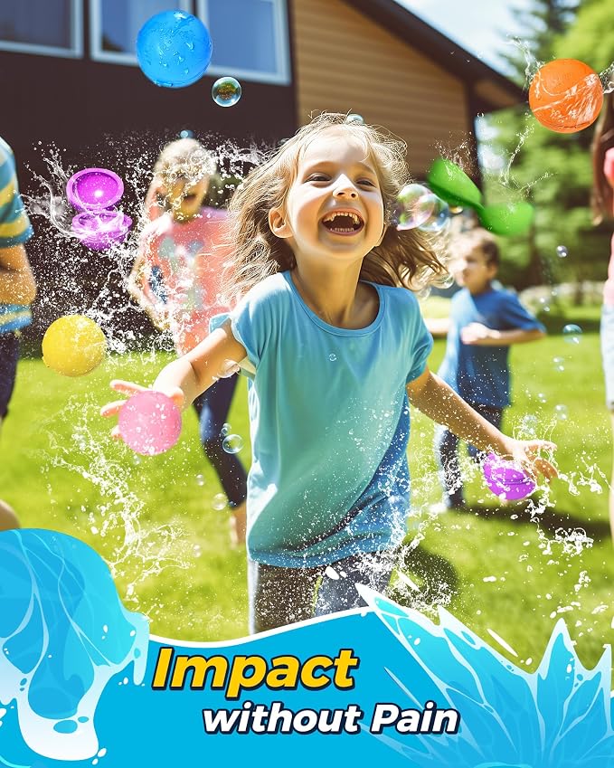 12Pcs Reusable Water Bomb balloons, Summer Toy Water Toy - Image 7