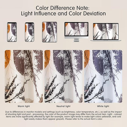 SUBRTEX Blackout Curtains 52Wx108L, Room Darkening Floral Curtains, Thermal - Image 9