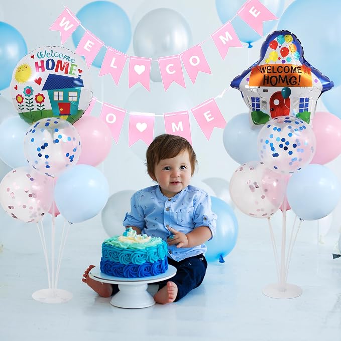 Welcome Home Balloons Table Centerpiece Stand Kit 2 Sets - Image 5