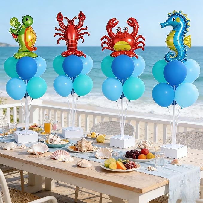 4 Sets Ocean Animal Theme Party Balloons Stand Kit - Image 4
