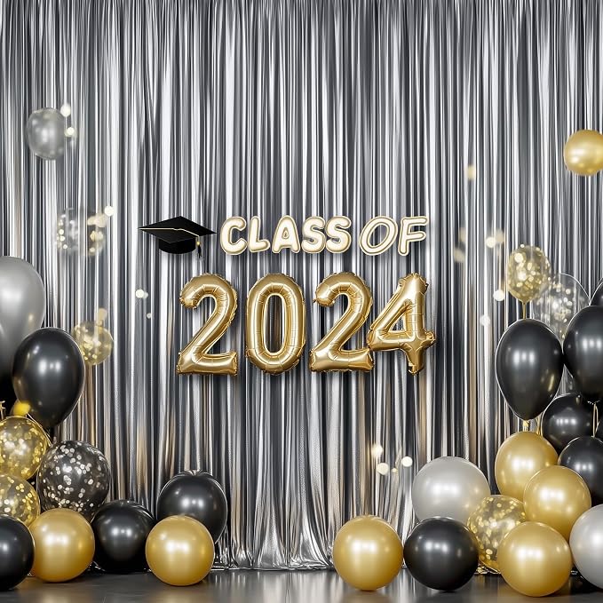 Outpain Thick 20 ft x 10 ft Black Silver Sequin Backdrop Curtain - Image 9