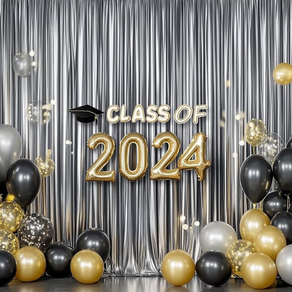 Outpain Thick 20 ft x 10 ft Black Silver Sequin Backdrop Curtain - Image 9