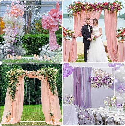 Asee'm 6.6FTx5.2FT White Wedding Arch Backdrop Stand Square Metal | Rectangular - Image 6