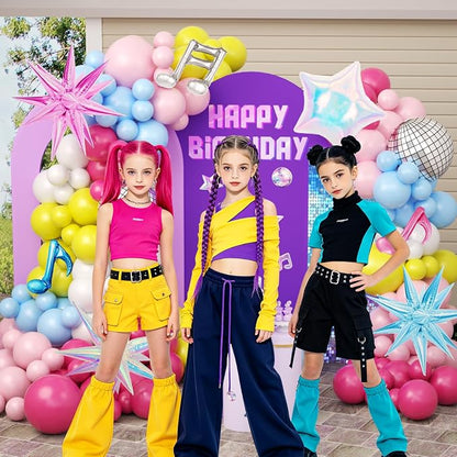 JOGAMS 175Pcs Colorful K-Pop Balloon Arch Kit, Hot Pink Blue Yellow White Pink - Image 6