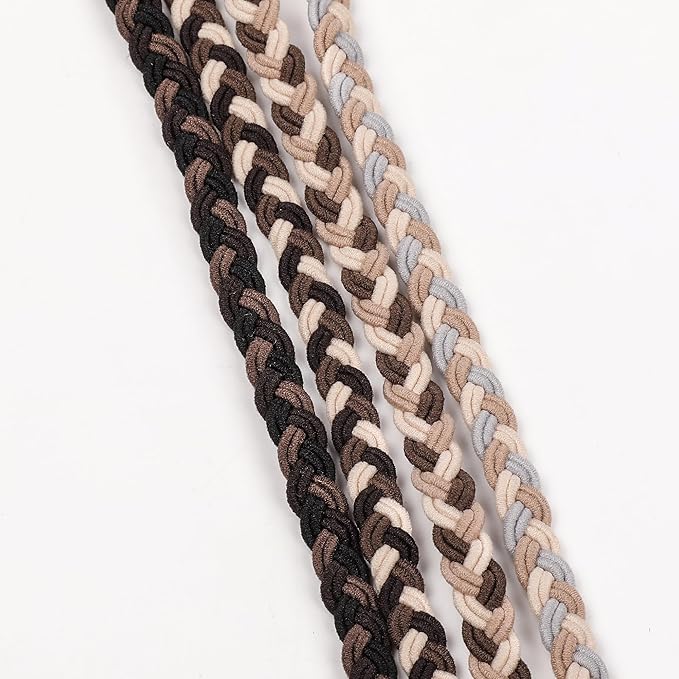 Sport Hair Ties for Women - 4 Pony Tails Elastic Ties for Gym & Swimming - 30 Inch Length