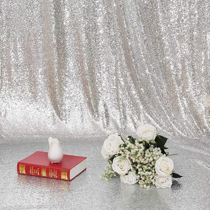 Eternal Beauty Silver 3mm Sequin Backdrop 6x8 Ft - Image 8