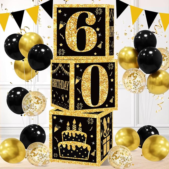 DataMoon 60th Birthday Decorations Boxes by DataMoon