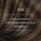 YoungSee Nano Bead Hair Extensions Human Hair Brown 18 inch Nano Ring Hair Extensions Human Hair Balayage Nano Hair Extension Dark Brown Ombre Browns Pre Bonded Nano-Tip Hair Extension 50s 50g