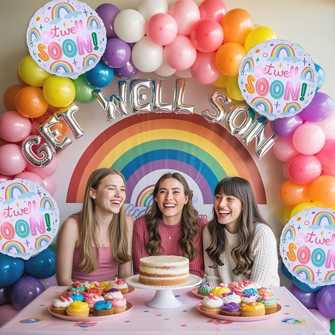 18 Inch Get Well Soon Foil Balloons Set - Image 9