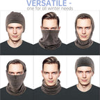 Winter Neck Gaiter Warmer, Soft Fleece Face Mask Scarf for Cold Weather Skiing Cycling Outdoor Sports