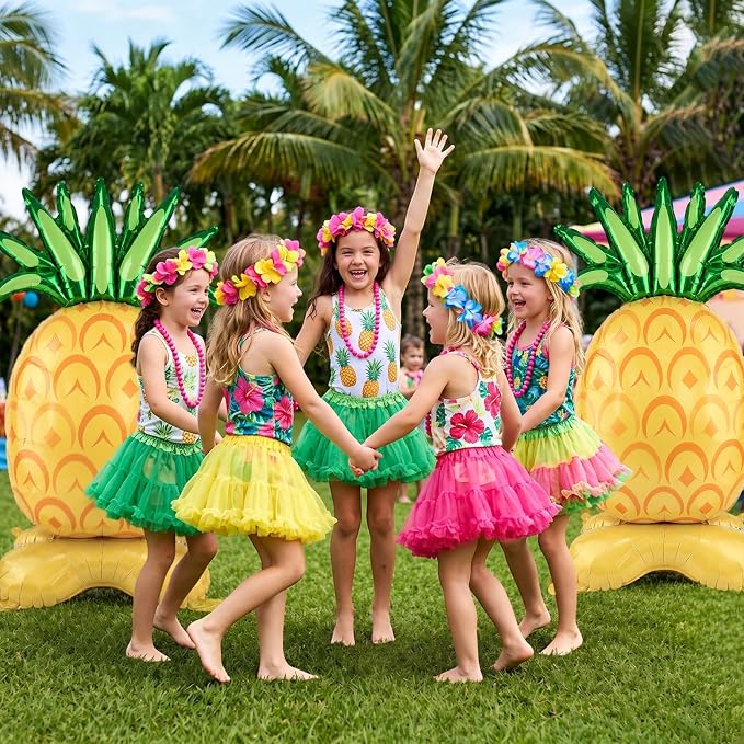 Giant Standing Pineapple Balloons 2 Pack 5 ft Tropical Summer Foil Balloons - Image 3
