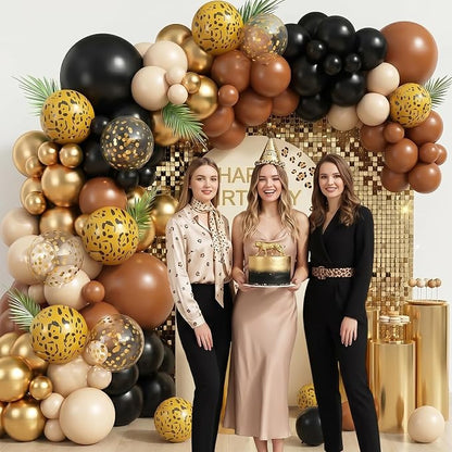 Black Gold Cheetah Print Balloon Arch Kit - Image 3
