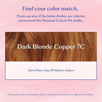 eSalon Permanent Hair Color & Hair Dye Complete Kit - Personal Colorist Kit for Up To 100% Gray Coverage for All Hair Types - Professional-Grade Ammonia-Free Hair Dye (Dark Blonde Copper 7C)