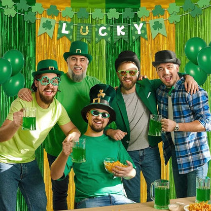 2 Pack St Patrick Party Decorations, Metallic St.Patrick Fringe Curtains Party - Image 3