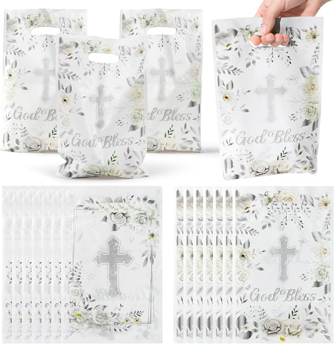 ANGOLIO 50Pcs First Communion Party Favor Bags by ANGOLIO