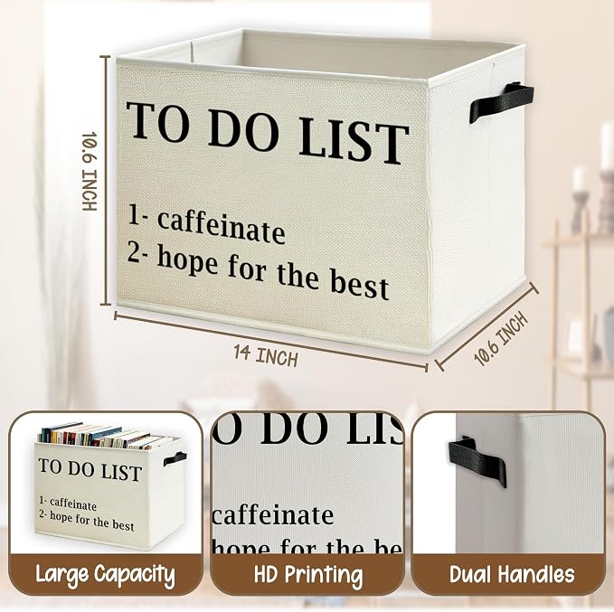 Inspirational Office Decor Storage Basket - Image 5