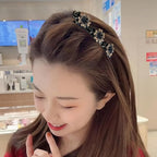 Sparkling Crystal Braided Hair Clips, Woven Hair Clips, New 2025 Women Styling Hair Clip, Women Flower Hair Accessories 4-Pack (rainbow colors)
