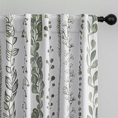 Sage Green Blackout Curtains 72 Inches Long 2 Panels Boho Curtains by MEETSKY