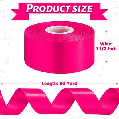 1 1/2In 30Yards Rose Red Ribbon - Image 2