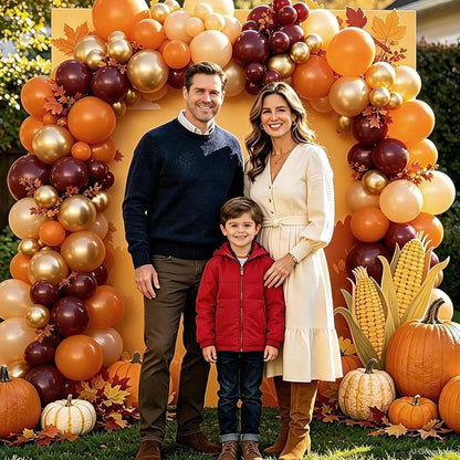 Burgundy Fall Balloon Arch Kit for Autumn Thanksgiving Party Decorations | - Image 4