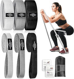 Fabric Resistance Bands for Working Out, 6Pack Non-Slip Exercise Bands for Women and Men, Fabric Booty Bands for Home, Fitness, Pilates, Stretching