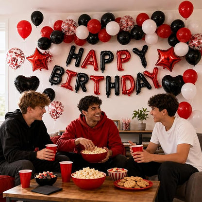 Red and Black Birthday Decorations - Image 5