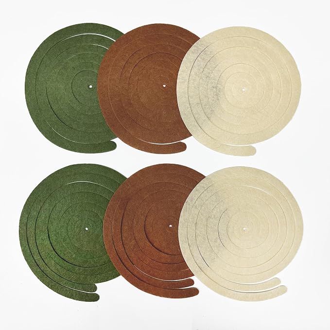36 Pcs Jungle Hanging Swirl Decorations Sage Green Brown Beige Felt Swirl - Image 3