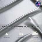 ZIMASILK 25 Momme 100% Pure Mulberry Silk Pillowcase for Hair and Skin Care, Highest Grade 6A Pillow Cases for Women, Long-Lasting Durablity, Gift for Women Men, 1Pc (Queen 20"x30", Iron Gray)